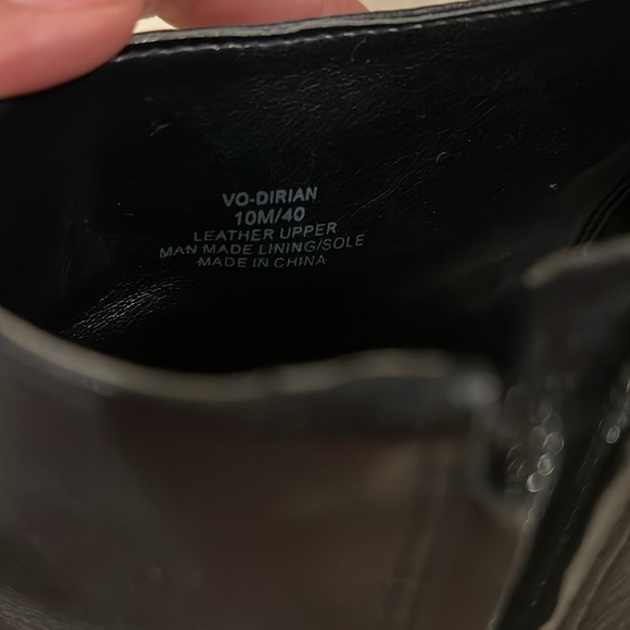 Vince Camuto- Black Gold Leather Dira Ankle Bootie Platform Stiletto - Picture 4 of 8